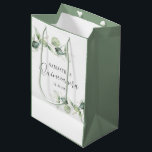 Quinceanera Eucalyptus 15th Birthday Party Medium Gift Bag<br><div class="desc">TIP: Matching items available in this collection. Our botanical eucalyptus birthday collection features watercolor foliage and modern typography in dark grey text. Use the "Customise it" button to further re-arrange and format the style and placement of text. Could easily be repurpose for other special events like anniversaries, baby shower, birthday...</div>