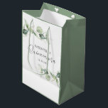 Quinceanera Eucalyptus 15th Birthday Party Medium Gift Bag<br><div class="desc">TIP: Matching items available in this collection. Our botanical eucalyptus birthday collection features watercolor foliage and modern typography in dark grey text. Use the "Customise it" button to further re-arrange and format the style and placement of text. Could easily be repurpose for other special events like anniversaries, baby shower, birthday...</div>