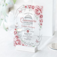 Quinceanera Floral Pink Silver