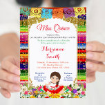 Quinceanera Gold Colourful Mexican Miss Quince  Invitation<br><div class="desc">Quinceanera Gold Colourful Mexican Miss Quince Invite</div>