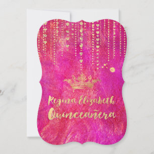 Quinceanera/Heart Strings/Princess/Crown Invitation