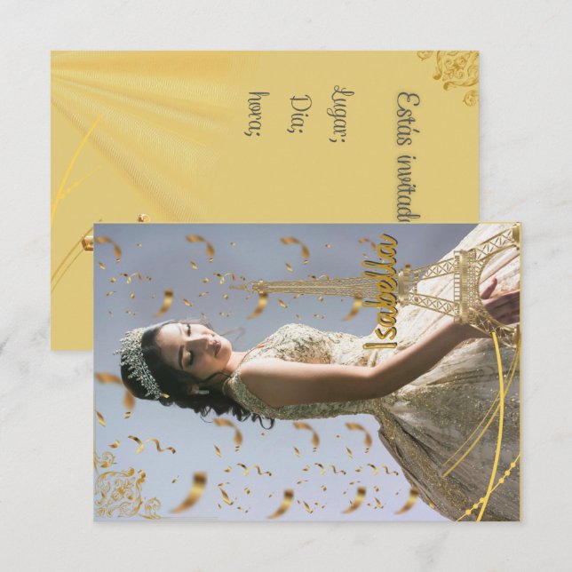 Quinceanera Invitation (Front/Back)