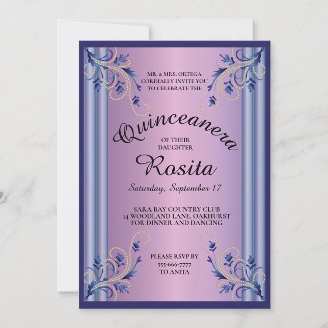 Quinceanera invitation (Front)