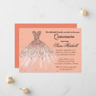Quinceanera Invitation, Birthday Invite for sweet