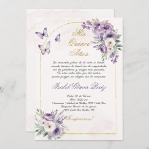 Quinceanera invitation in Spanish