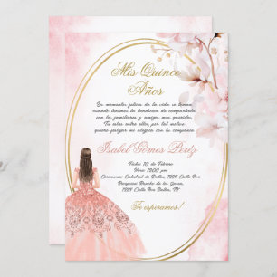Quinceanera invitation in Spanish