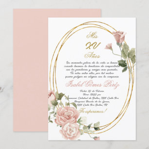 Quinceanera invitation in Spanish