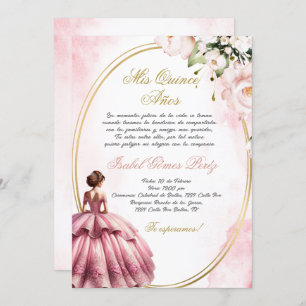 Quinceanera invitation in Spanish