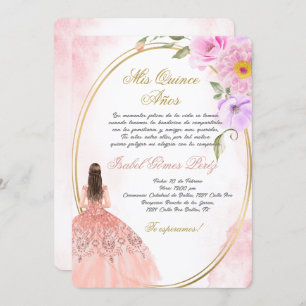 Quinceanera invitation in Spanish