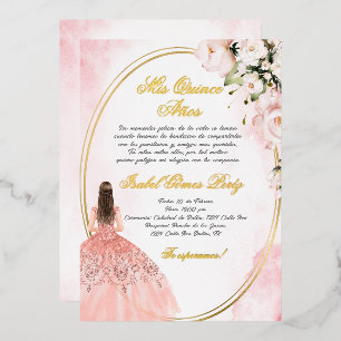 Quinceanera invitation in Spanish