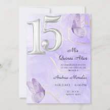 Quinceañera invitation, Mis Quince 15 años