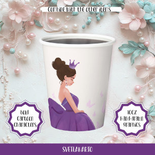 Quinceañera Lilac Elegant Princess Paper Cup
