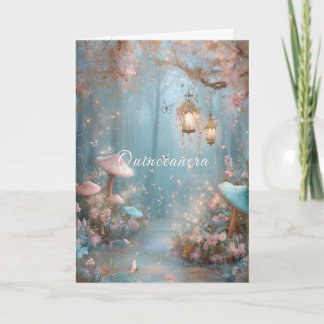 Quinceanera Magical Enchanted Forest Mushrooms  Invitation