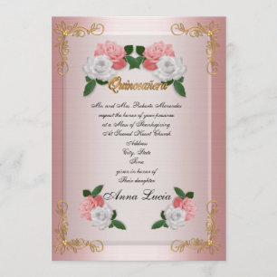 Quinceanera Mass invitation 15th Birthday elegant