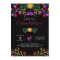 Quinceanera Mexican Fiesta Colourful Floral Black