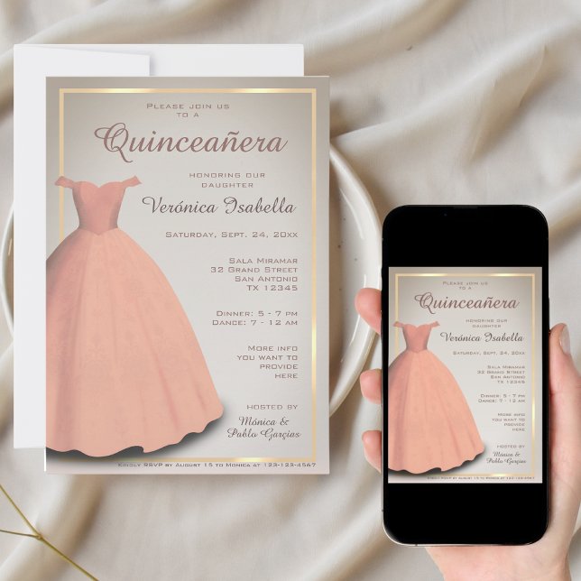 Quinceañera mis quince celebration lnvitation invitation (Creator Uploaded)