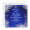 Quinceanera Party Royal Blue Winter Snowflakes
