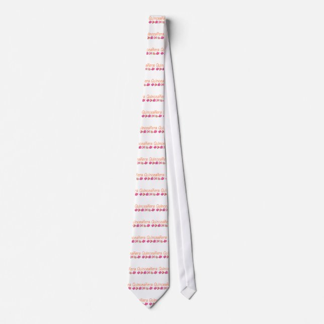 Quinceanera (peach colour) tie (Front)