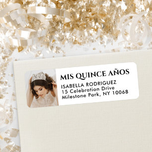 Quinceañera Photo Mis Quince Años Return Address Label
