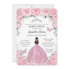 Quinceañera Pink Floral Butterflies Silver Tiara