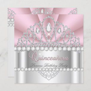 Quinceanera Princess Tiara Birthday Party Invitation