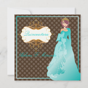 Quinceañera/Quince años princess/polka dots Invitation