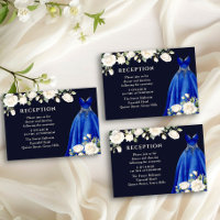 Quinceanera Reception Princess Dress Roses Blue