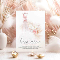 Quinceañera Rose Gold Pampas Grass 15th Birthday