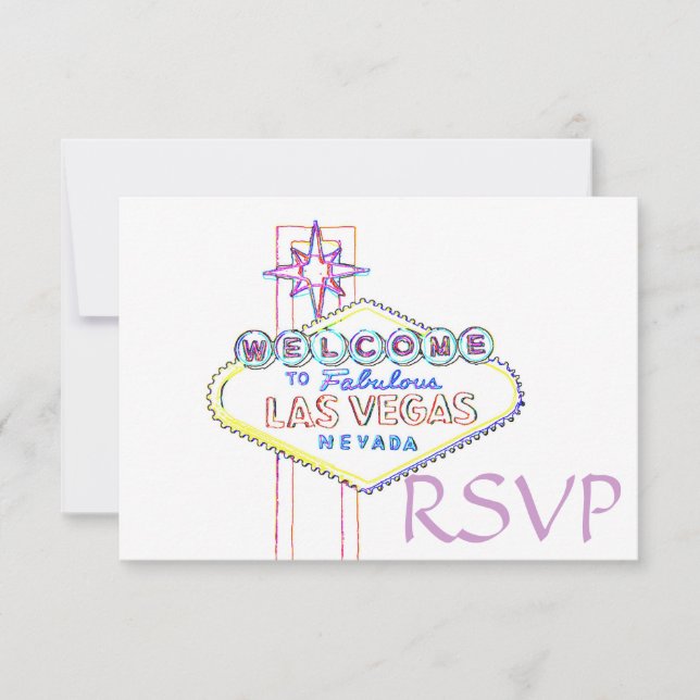 Quinceanera RSVP Las Vegas Pastel Art (Front)