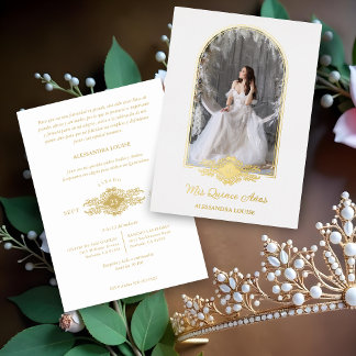 Quinceañera Spanish Fancy Golden Arch Effect Photo