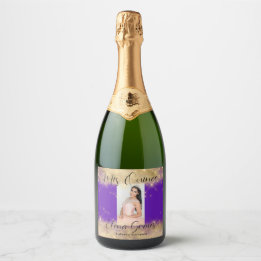 Quinceañera Sparkling Wine Favour Label Personalis