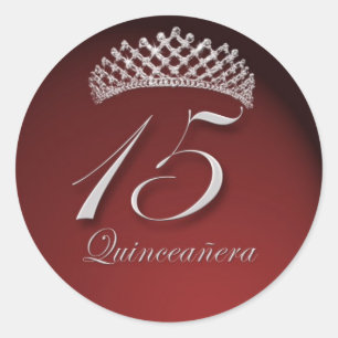 Quinceanera Stickers with Tiara