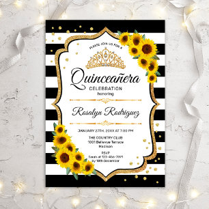 Quinceanera - Sunflowers Invitation
