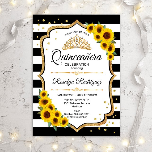 Quinceanera - Sunflowers Invitation (Creator Uploaded)