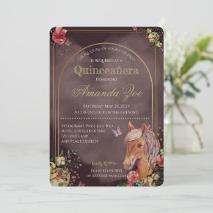 Quinceañera/Sweet 16 Horse design invitation