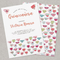 Quinceañera Tea Cup Party Invitation