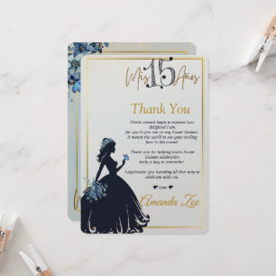 Quinceañera Thank You card