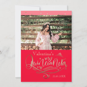 Quinceañera thank you card template