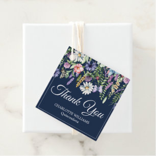 Quinceañera Thank You Favour Tags