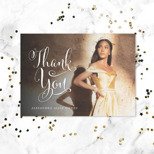 Quinceanera Thank You Photo Card