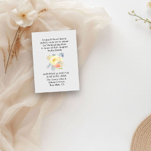 Quinceanera Thanksgiving Mass Blush Floral Enclosure Card