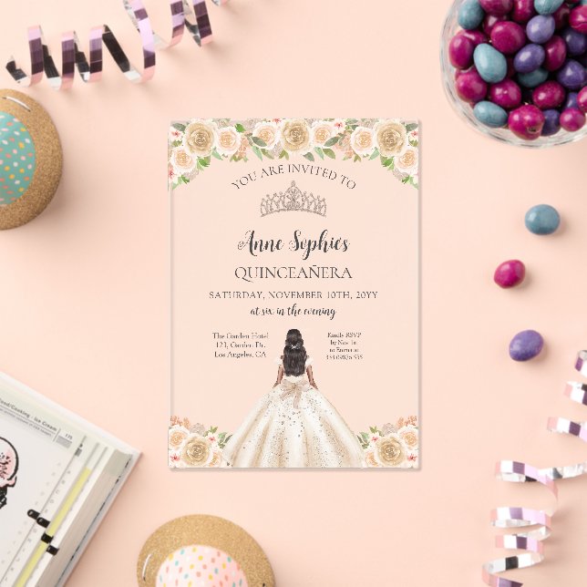 Quinceañera Tiara transparent Invitation (Insitu (Celebration))