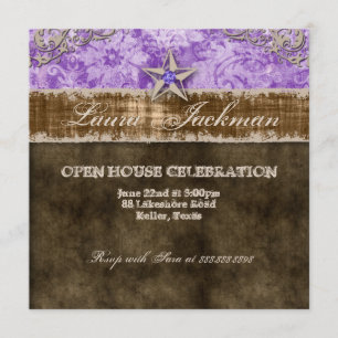 Quinceanera Vintage Photo Card Star Purple