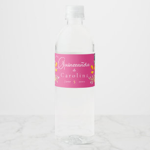 Quinceanera Water Bottle Label