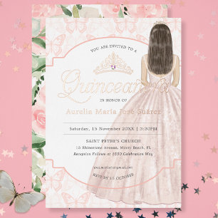 Quinceañera Watercolor Blush Floral Birthday