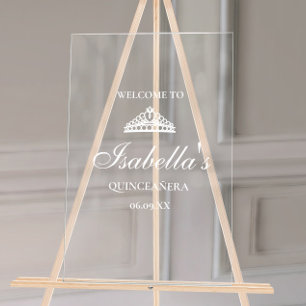 Quinceanera Welcome Acrylic Sign