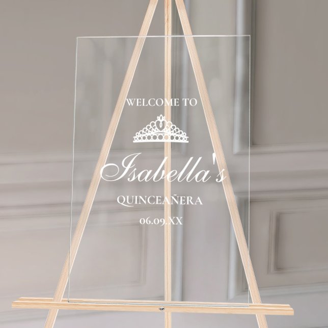 Quinceanera Welcome Acrylic Sign (Creator Uploaded)