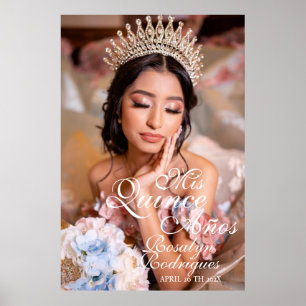Quinceanera Welcome script photo 15th Birthday  Poster
