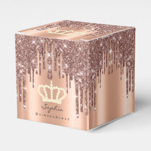 Quinceañeras Sweet 16th Bridal Rose Sophia Royal Favour Box