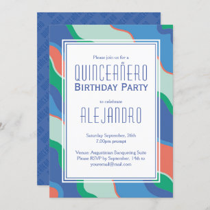 Quinceañero 15th Birthday BOY Invitation